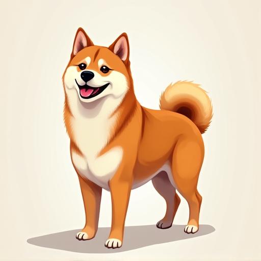すっきりとグルーミングされた後の柴犬